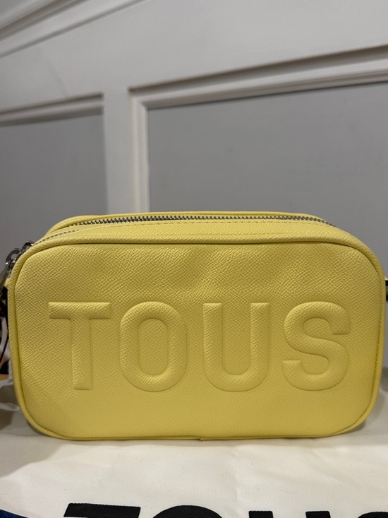 TOUS La Rue Reporter Yellow Logo Crossbody Camera Bag - Picture 5 of 17